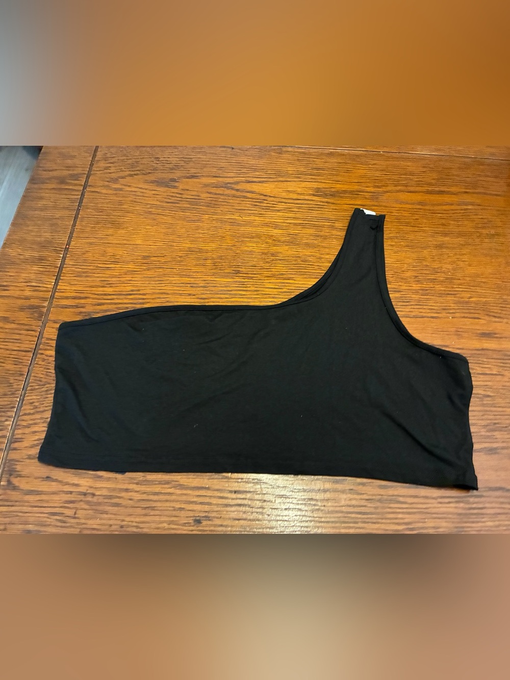 SHEIN Black One-Shoulder Asymmetric Crop Top